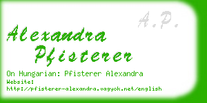 alexandra pfisterer business card